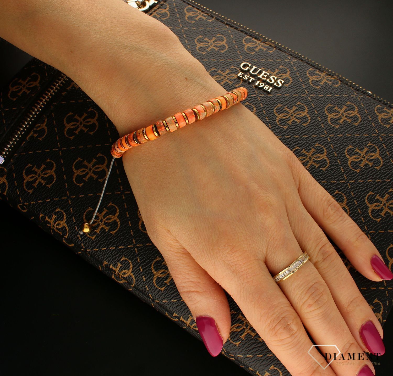 Bransoletka męska Nomination Instict Jasper Pomarańczowy 027927 086.jpg